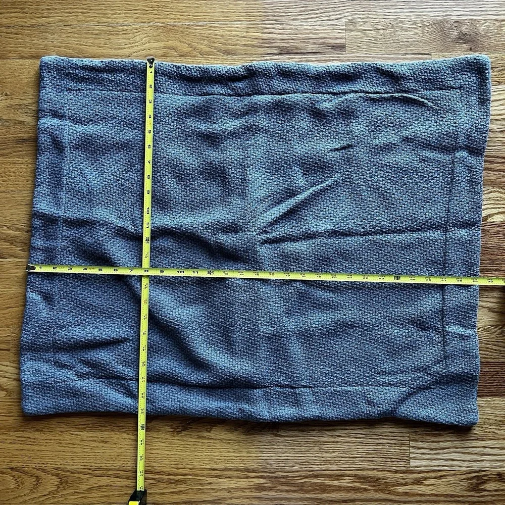 The Company Store 100% Cotton Waffle Weave‎ Gray Standard Sham Lot of 2 29 x 23